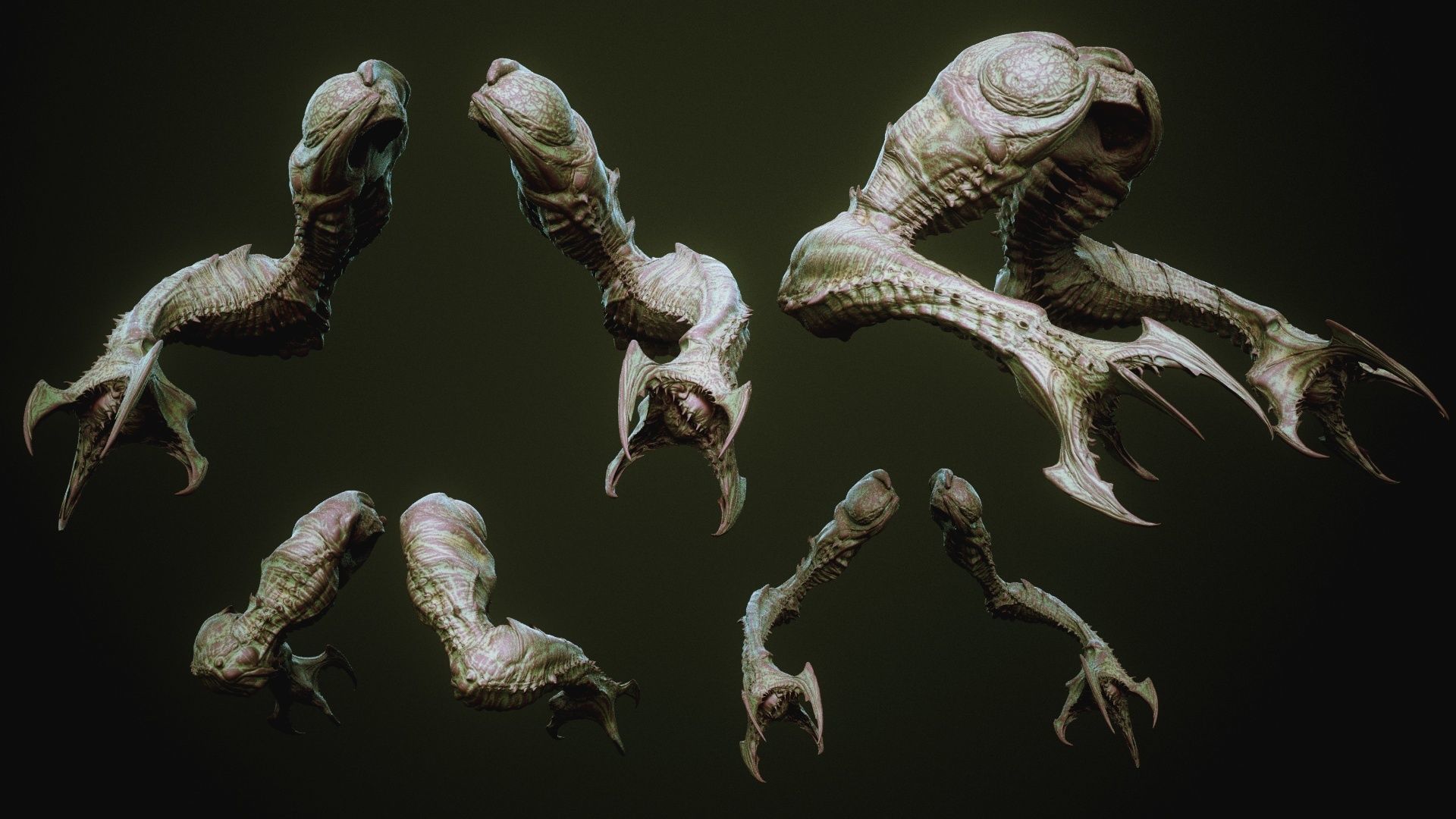 DEMON part three 40 Arms with Blendshapes 3D model_49