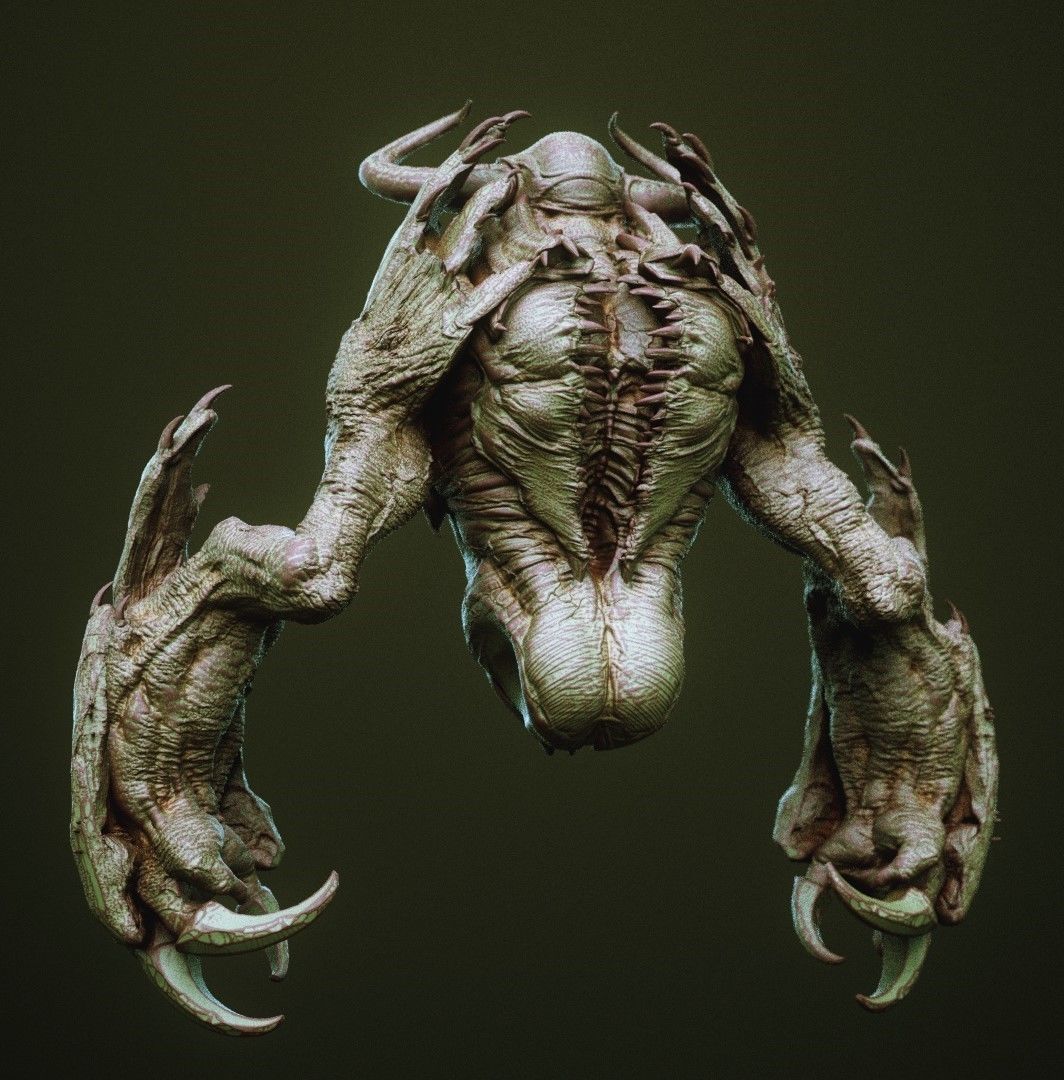 DEMON part three 40 Arms with Blendshapes 3D model_32