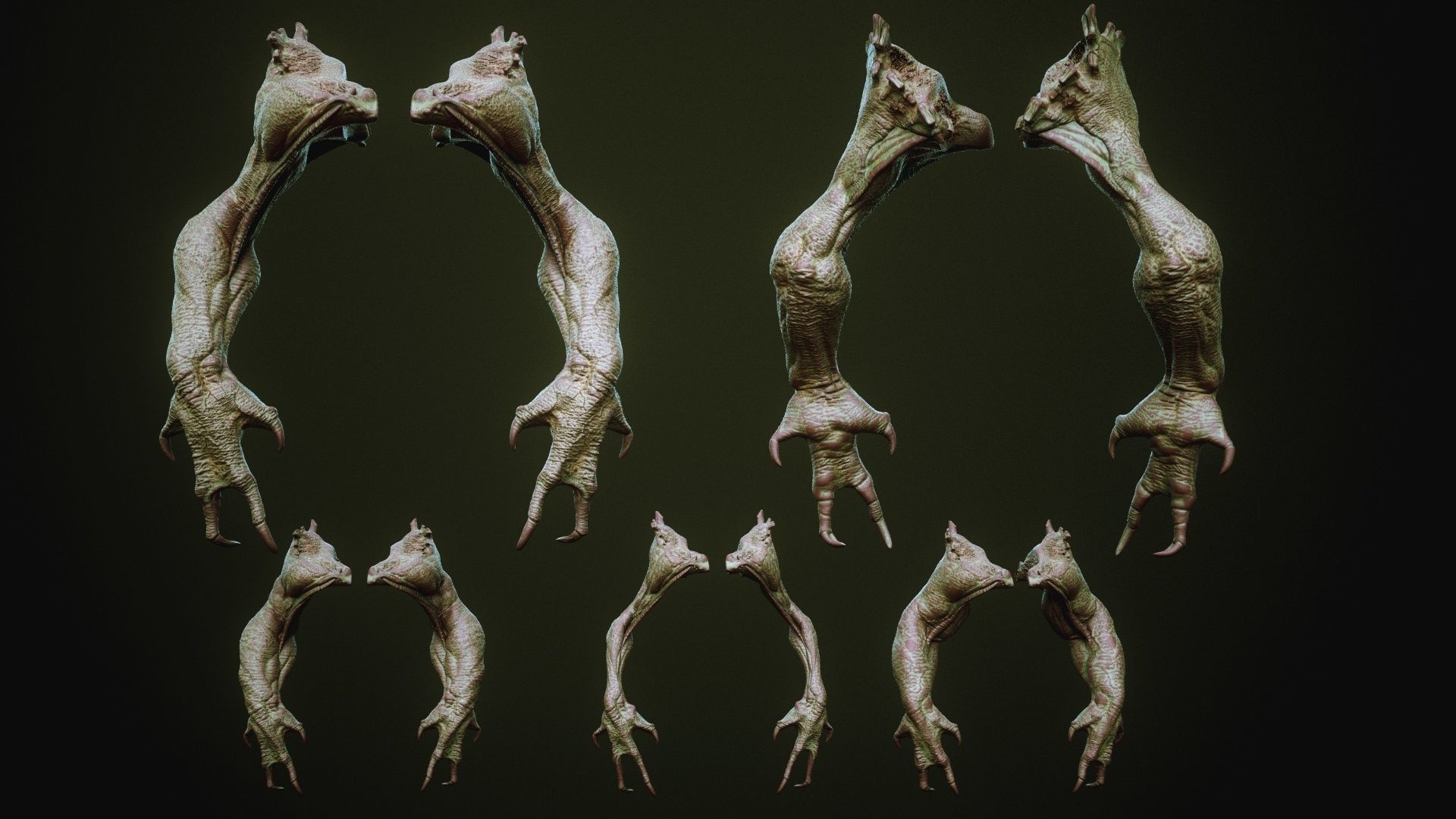 DEMON part three 40 Arms with Blendshapes 3D model_36