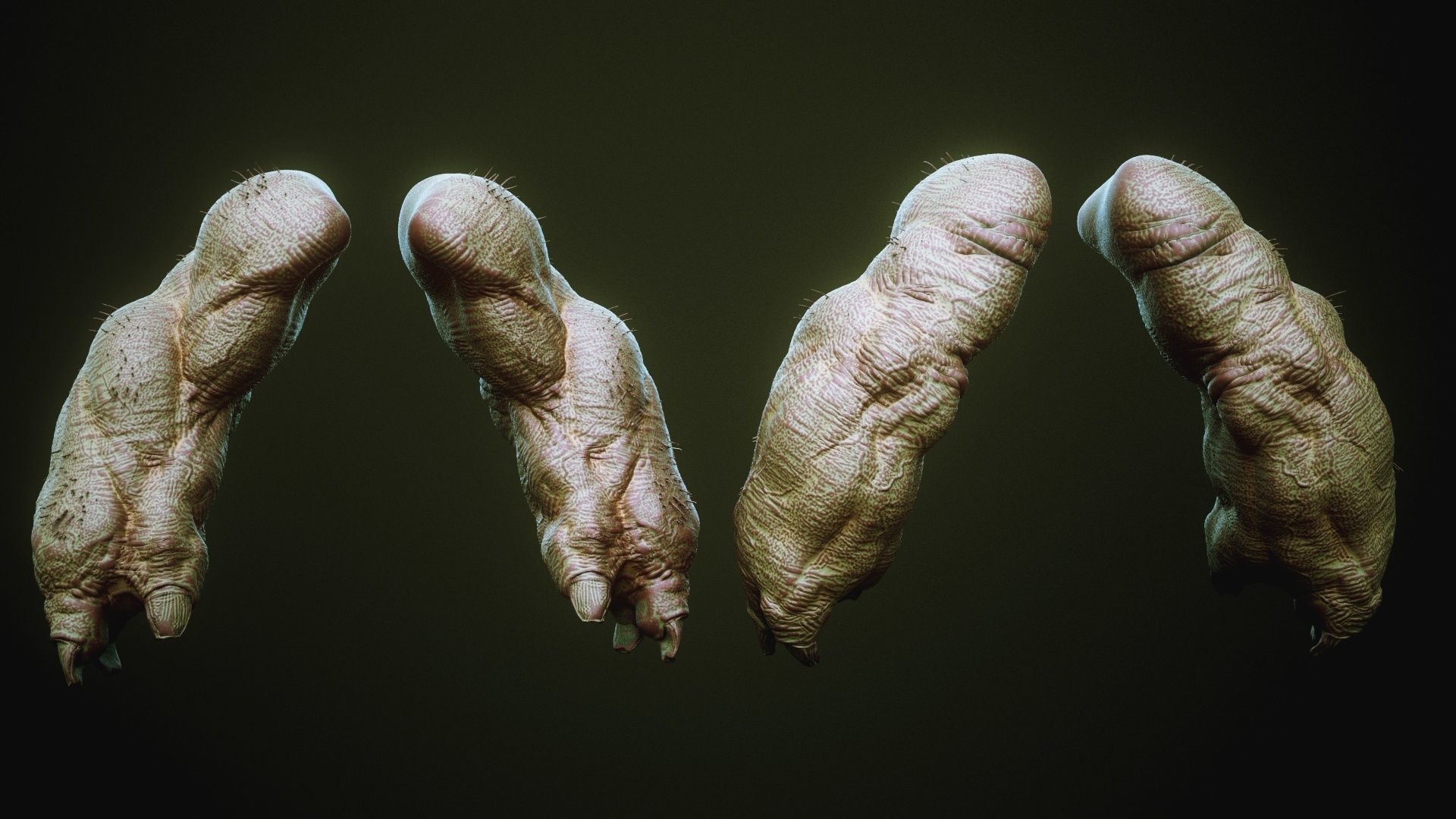 DEMON part three 40 Arms with Blendshapes 3D model_15