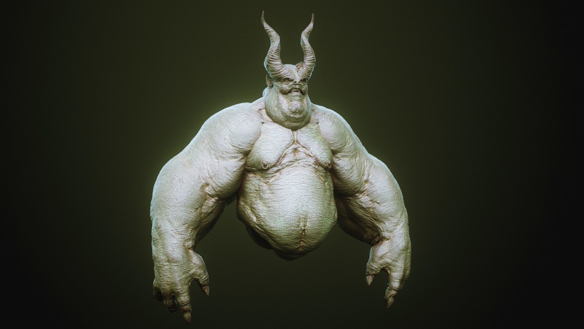 DEMON part three 40 Arms with Blendshapes 3D model_20