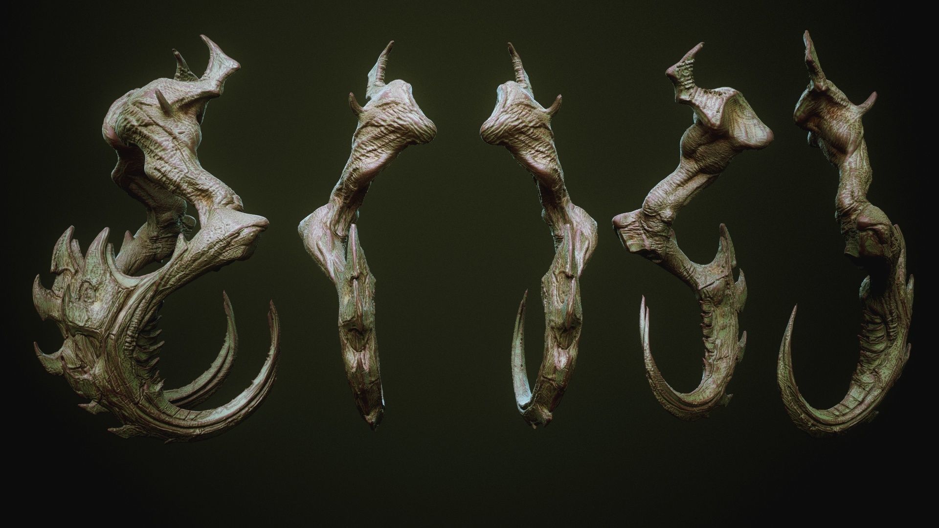 DEMON part three 40 Arms with Blendshapes 3D model_16