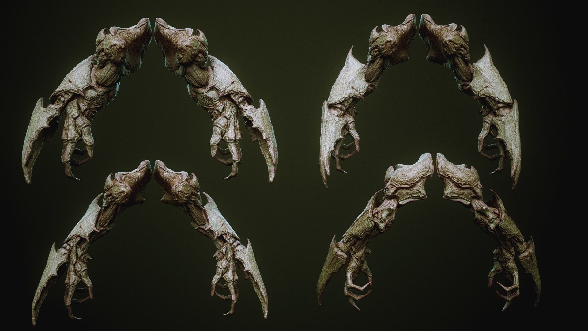 DEMON part three 40 Arms with Blendshapes 3D model_42