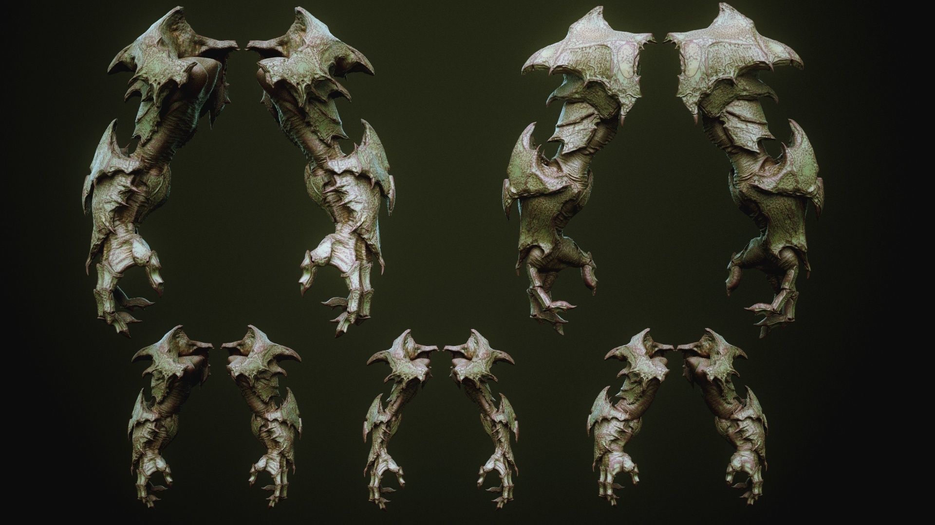 DEMON part three 40 Arms with Blendshapes 3D model_31
