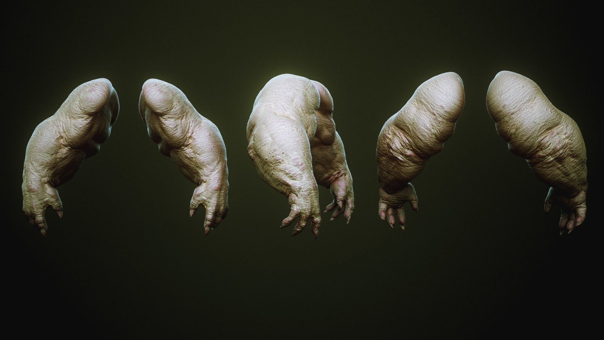 DEMON part three 40 Arms with Blendshapes 3D model_48