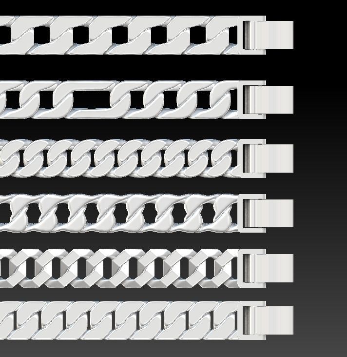 6 styles of necklaces 3D print model 3D print model_2