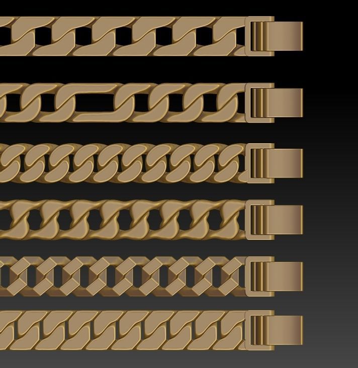 6 styles of necklaces 3D print model 3D print model_4