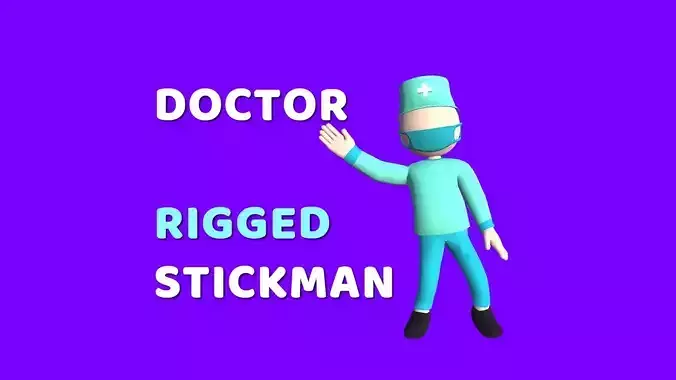Doctor - Simple Low Poly Stickman Character