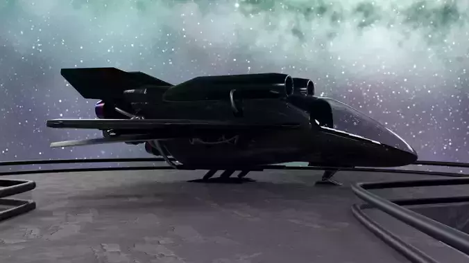 LXF-367b Modified Troop Carrier Spaceship Free 3D model