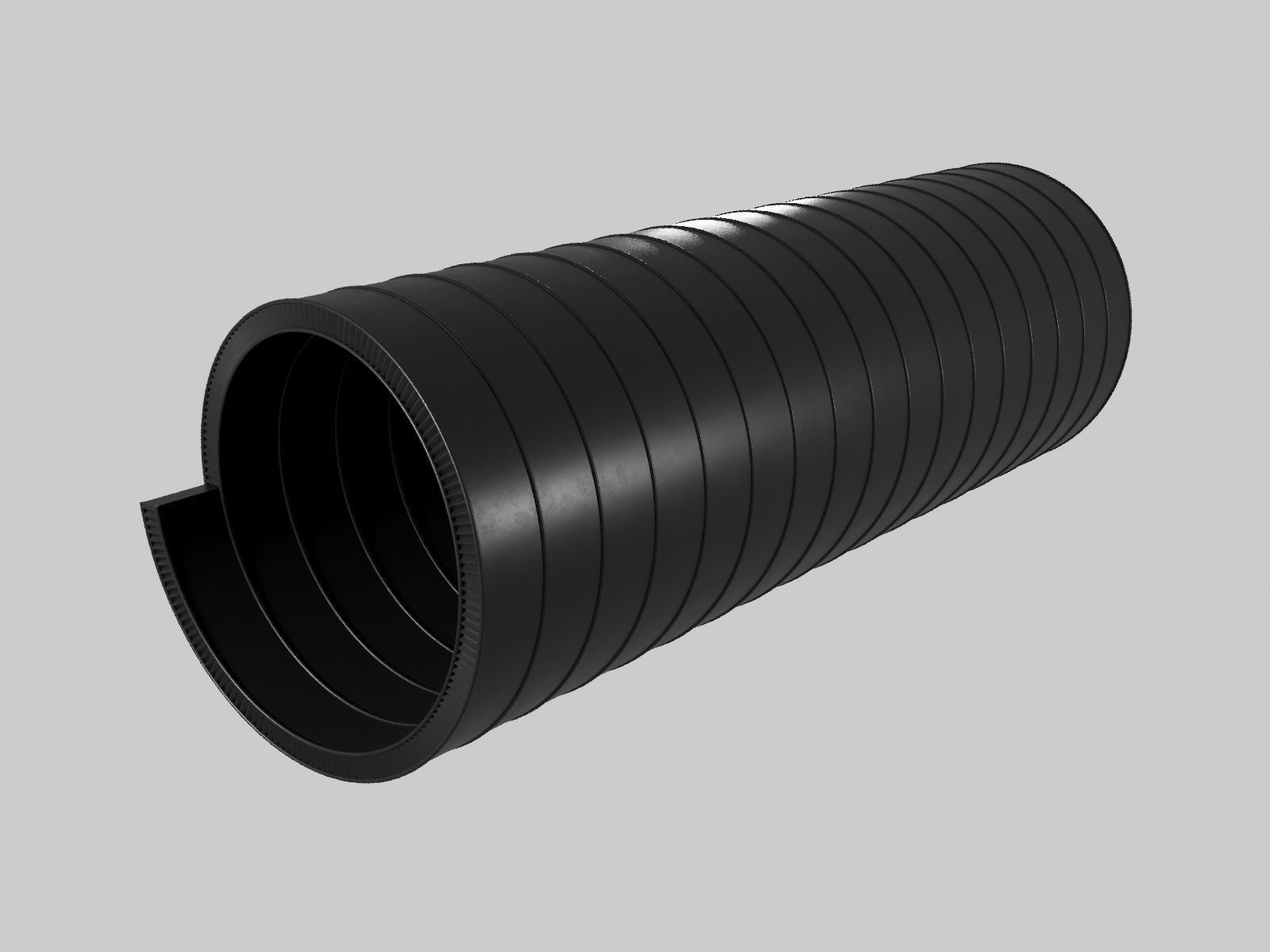 Spiral twisted pipes 3D model_1