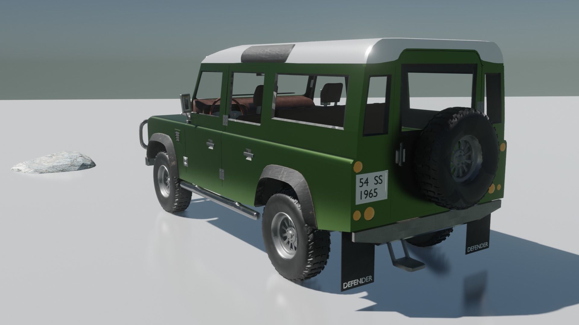 Defender 3D land rover Low-poly 3D model_2