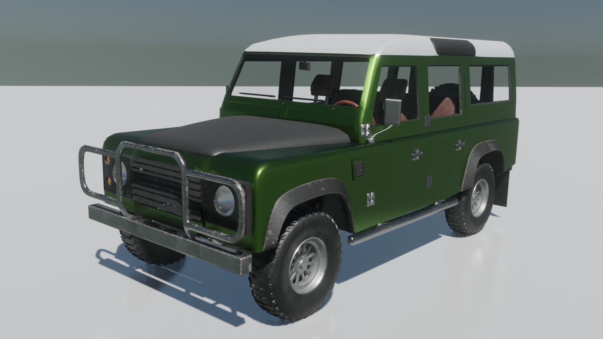 Defender 3D land rover Low-poly 3D model_1