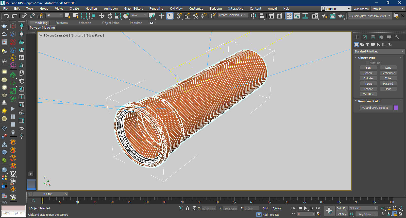 PVC and UPVC pipes 3D model_7