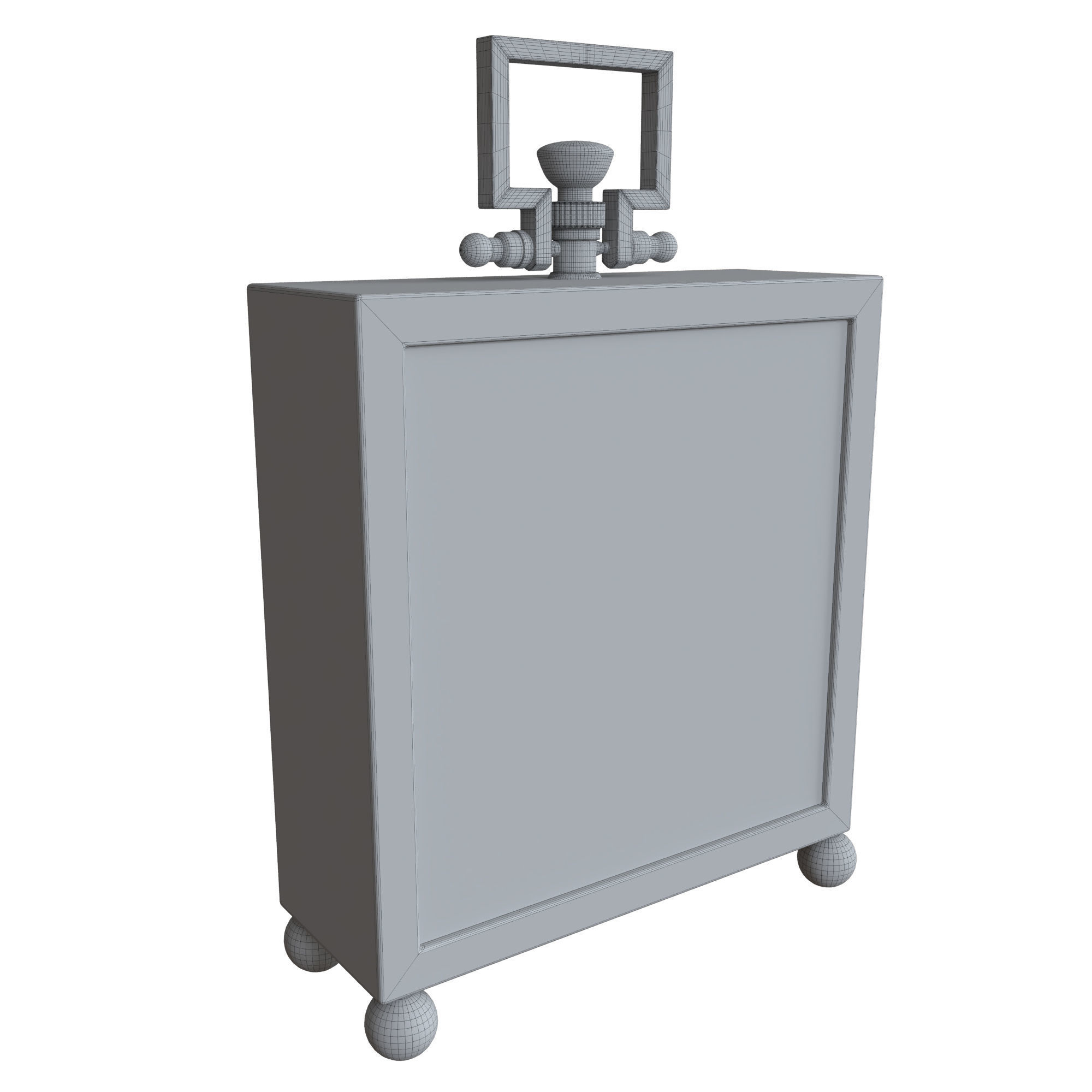 table clock 7 3D model_4