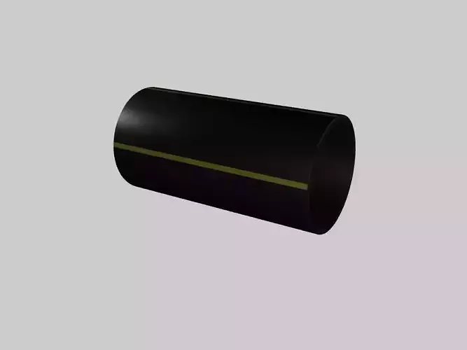 Technical HDPE pipes  with orange lines highpoly 3D model