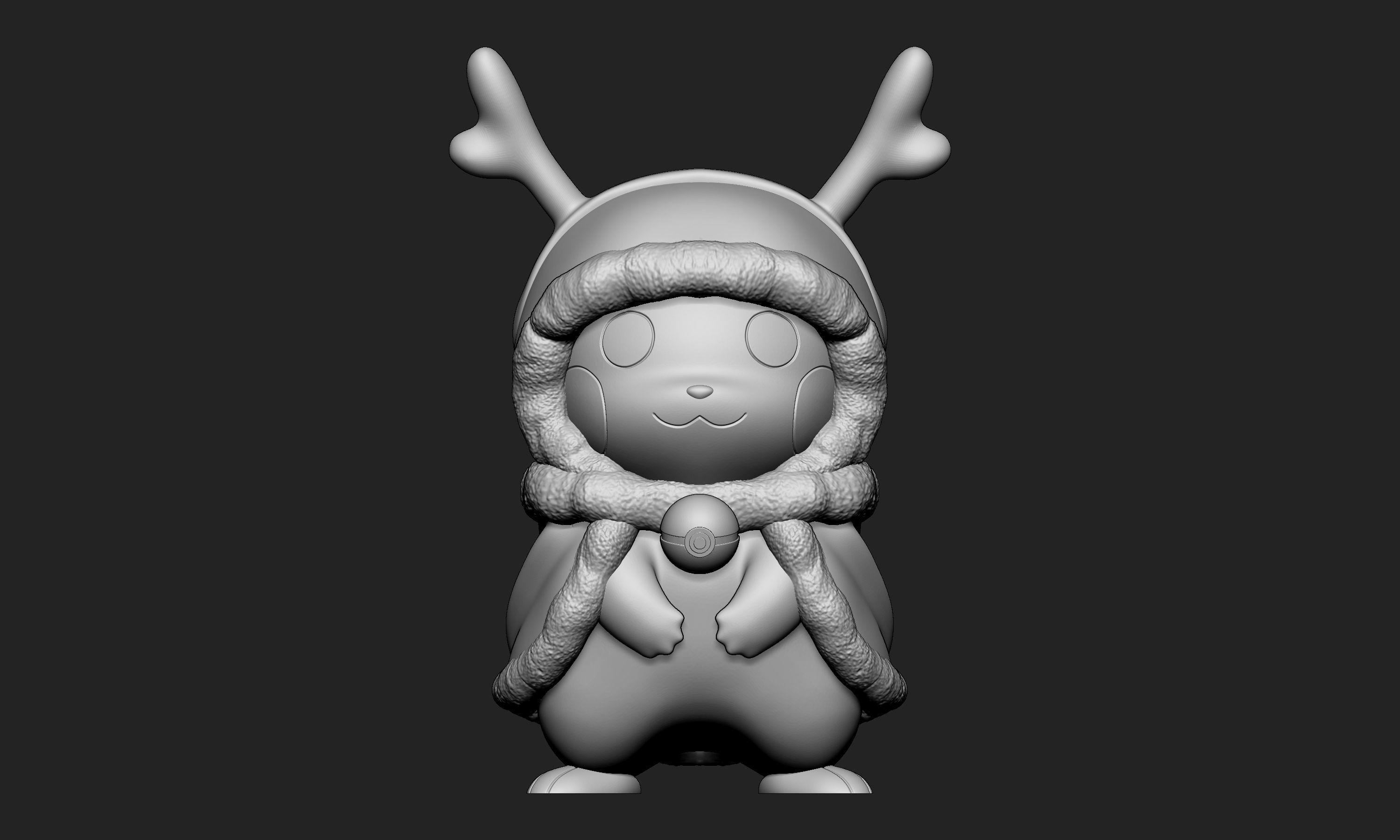 Pokemon - Christmas Pikachu Free 3D print model_5