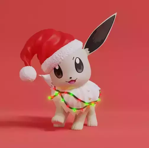 Pokemon - Eevee Christmas  3D print model
