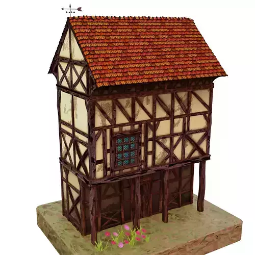 House Medieval 02 Low-poly 3D model
