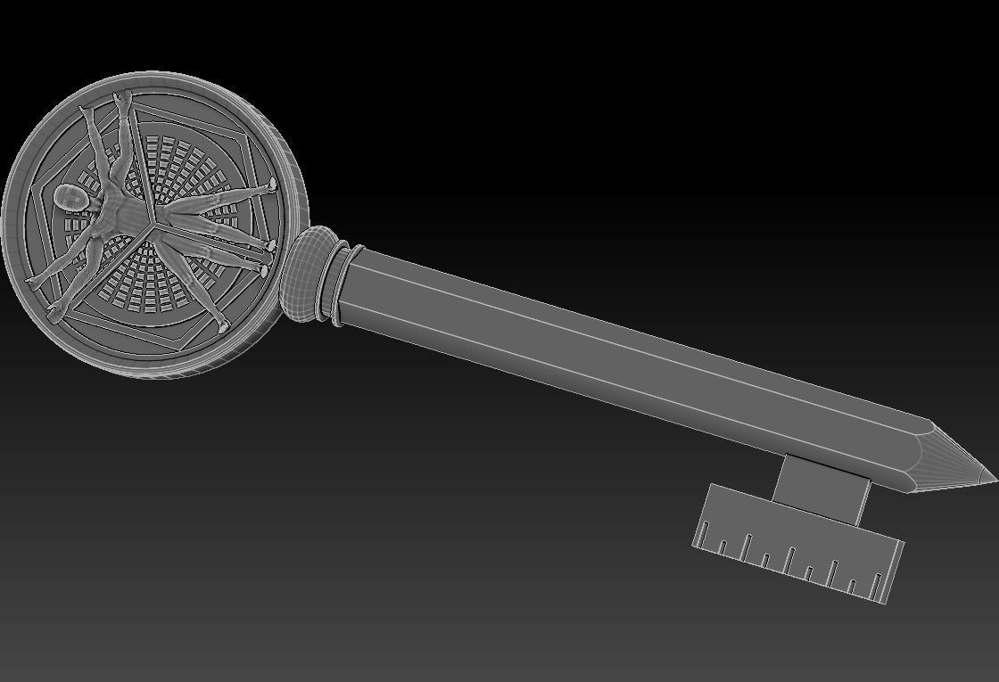 Locke and Key Creation Key 3D print model_3