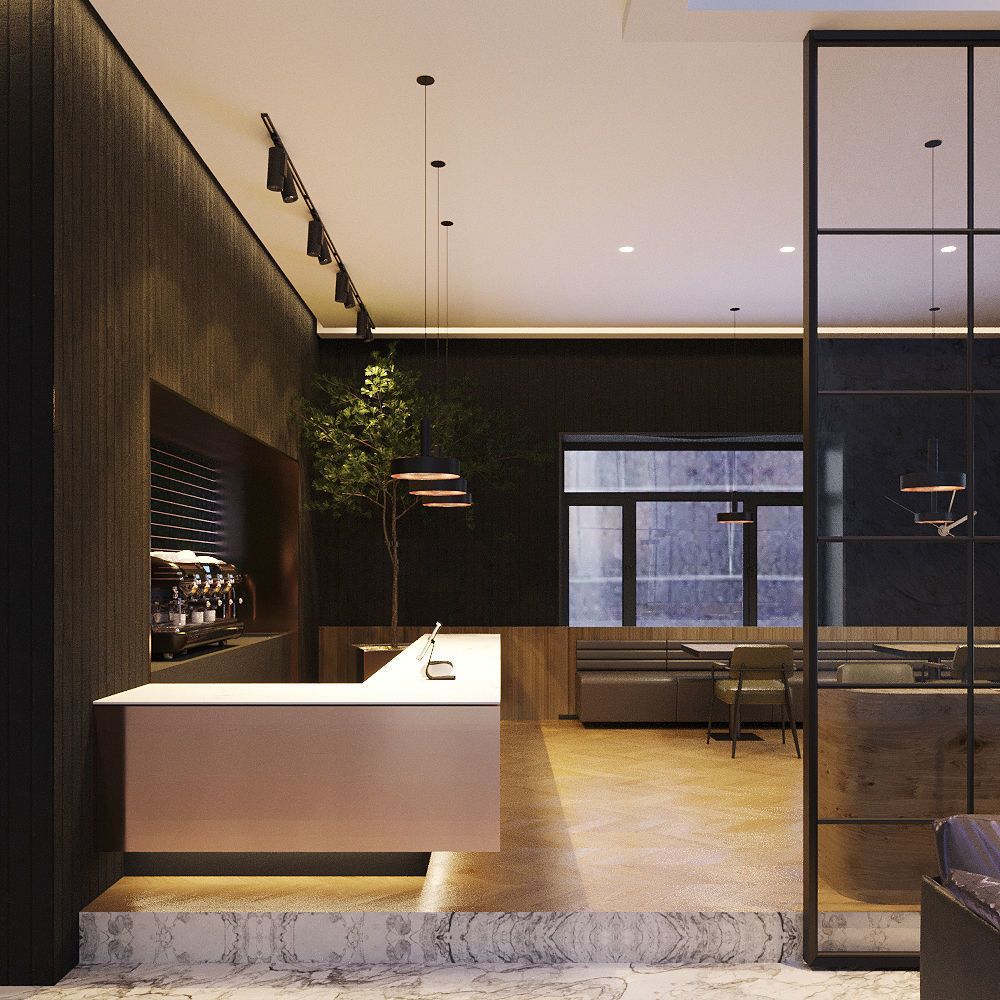 Coffee Shop 3D Model Interior Scene Low-poly 3D model_2