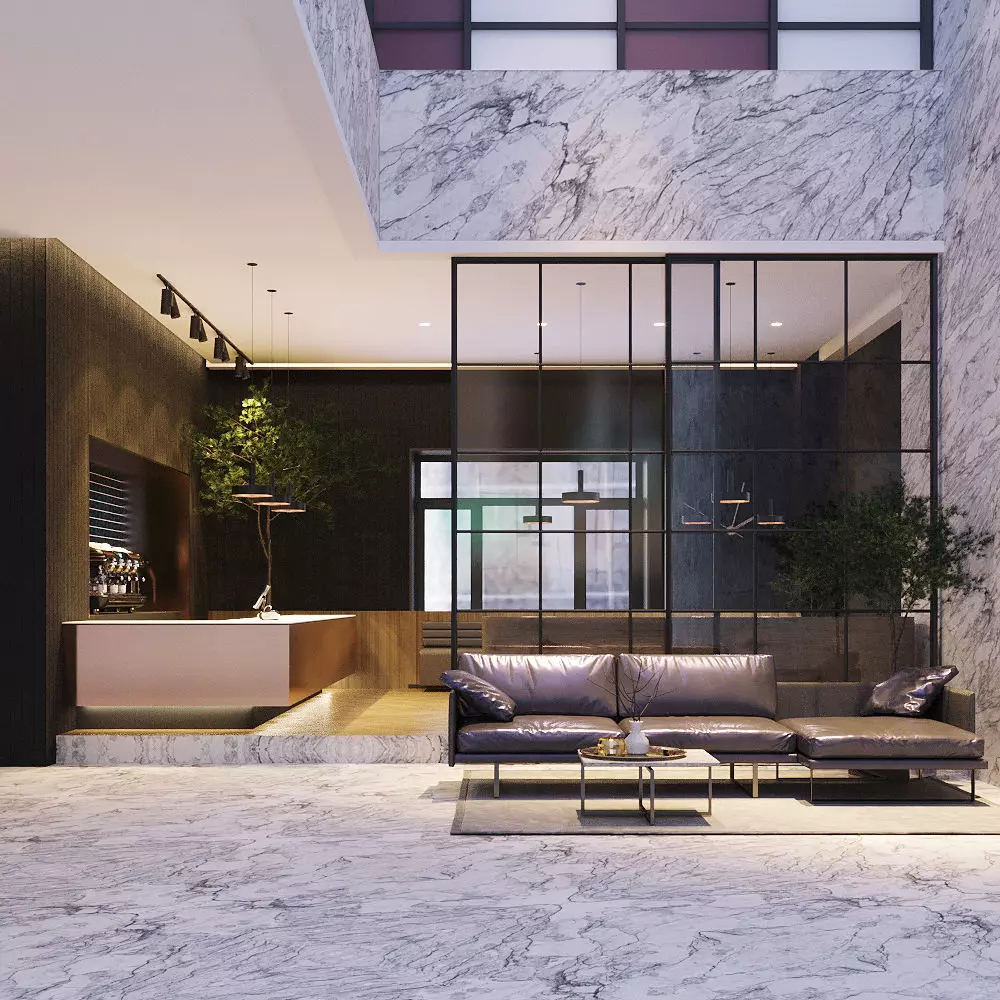 Coffee Shop 3D Model Interior Scene Low-poly 3D model_0