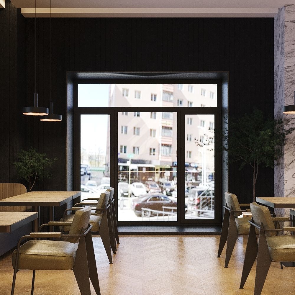 Coffee Shop 3D Model Interior Scene Low-poly 3D model_9