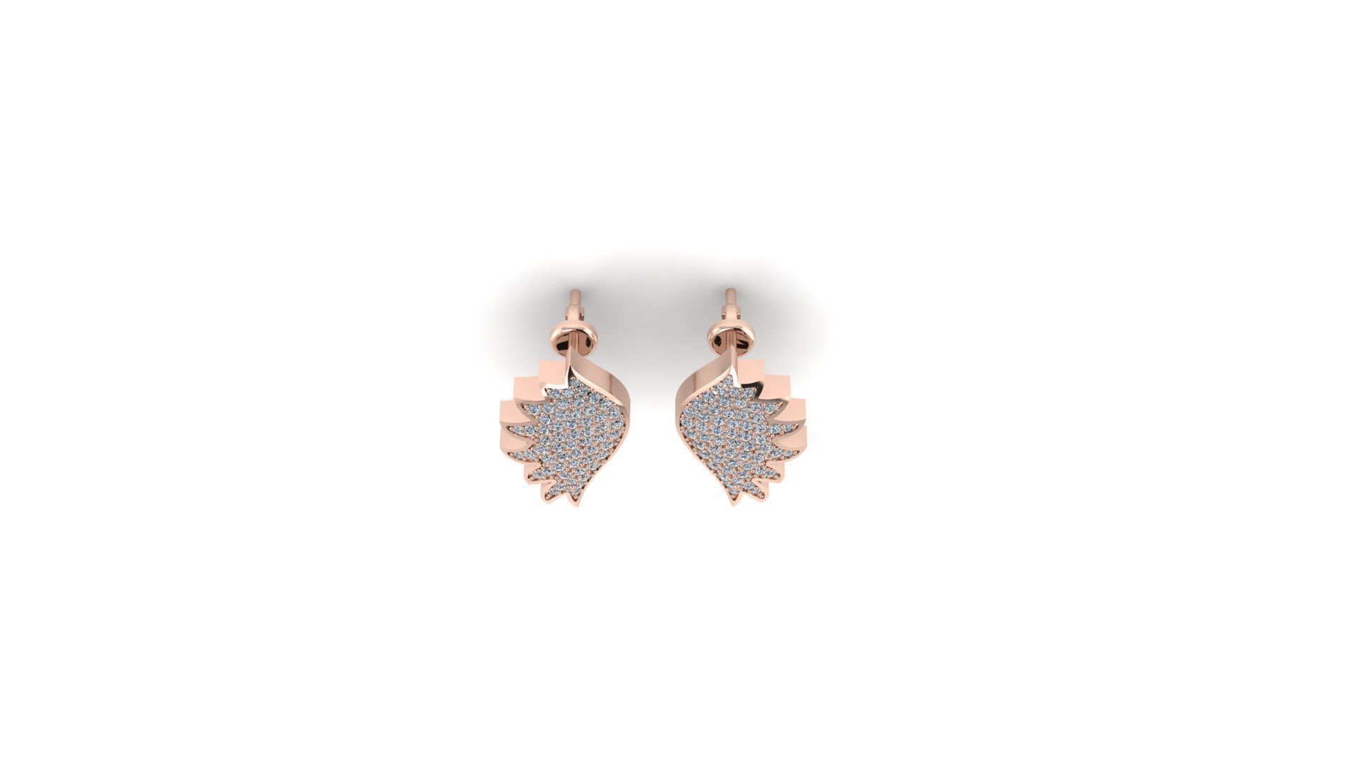 Wings Earrings 3D print model_5