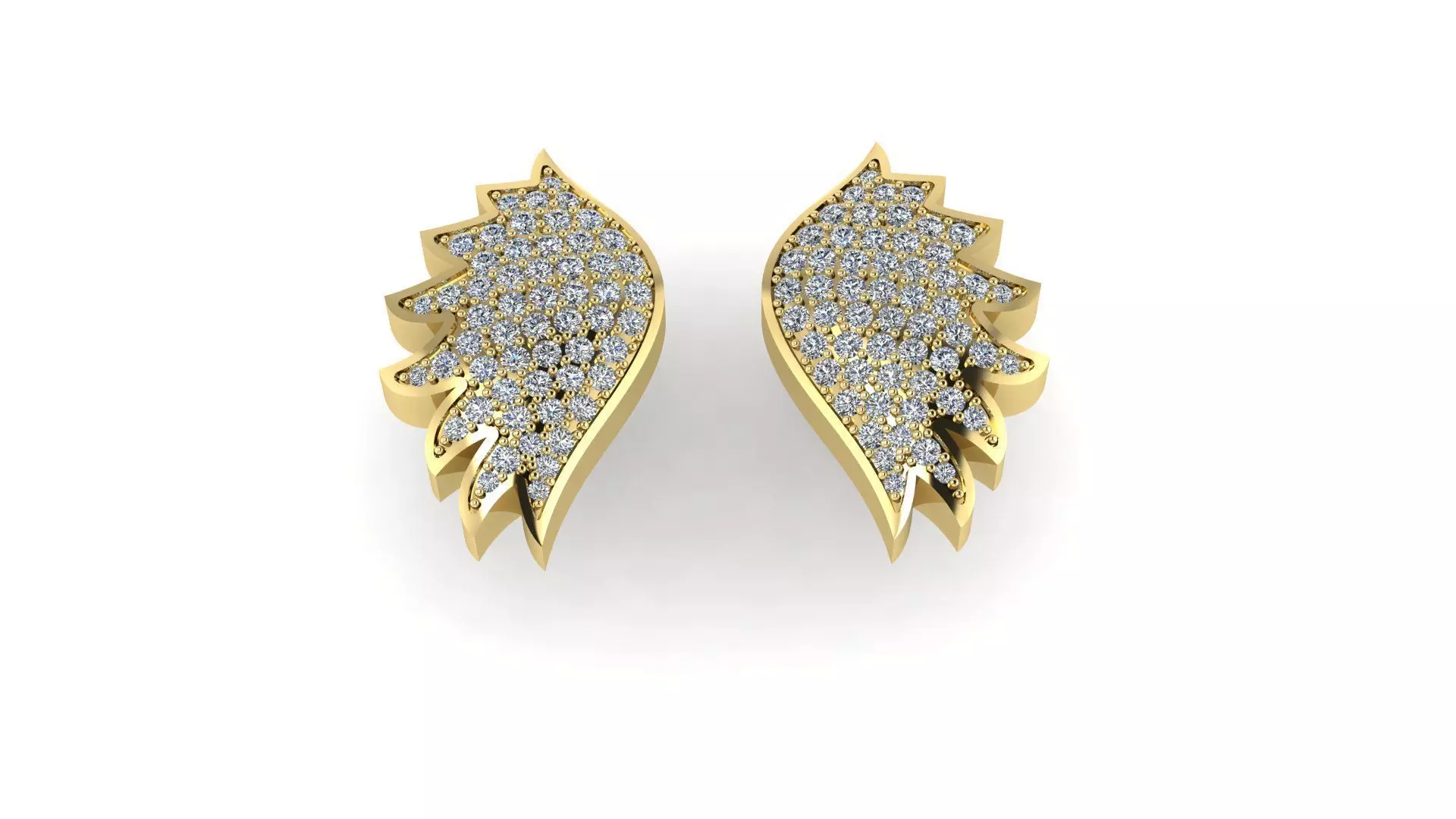 Wings Earrings 3D print model_0