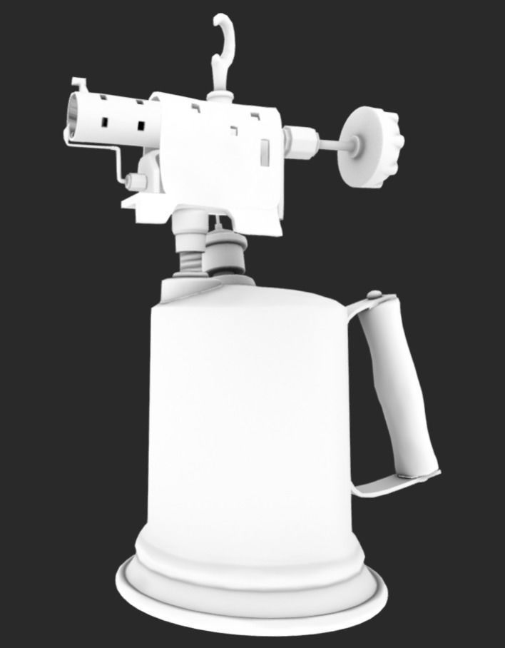Torch gas lighter Low-poly 3D model_10