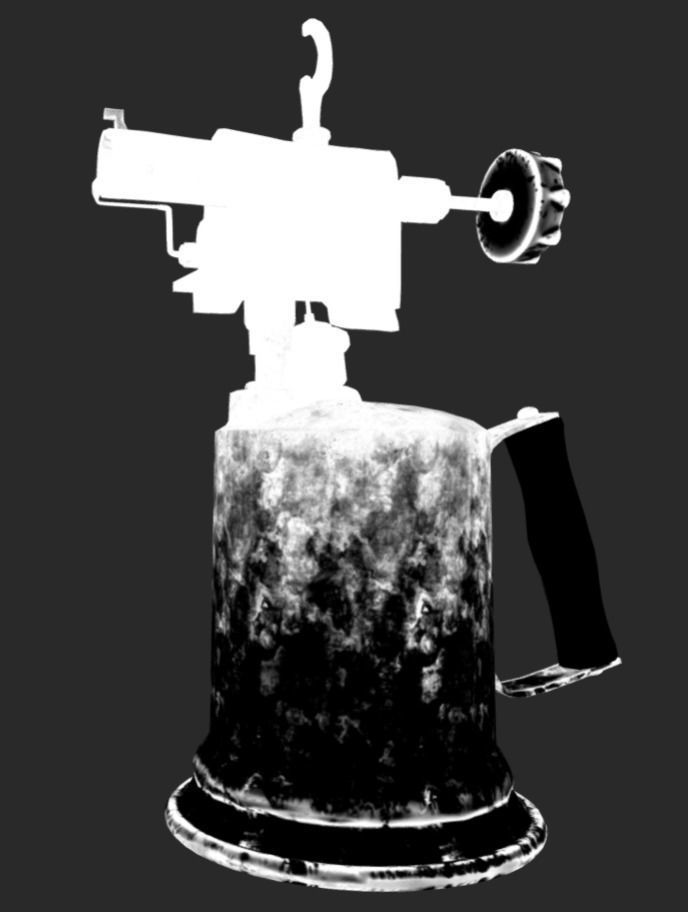 Torch gas lighter Low-poly 3D model_7