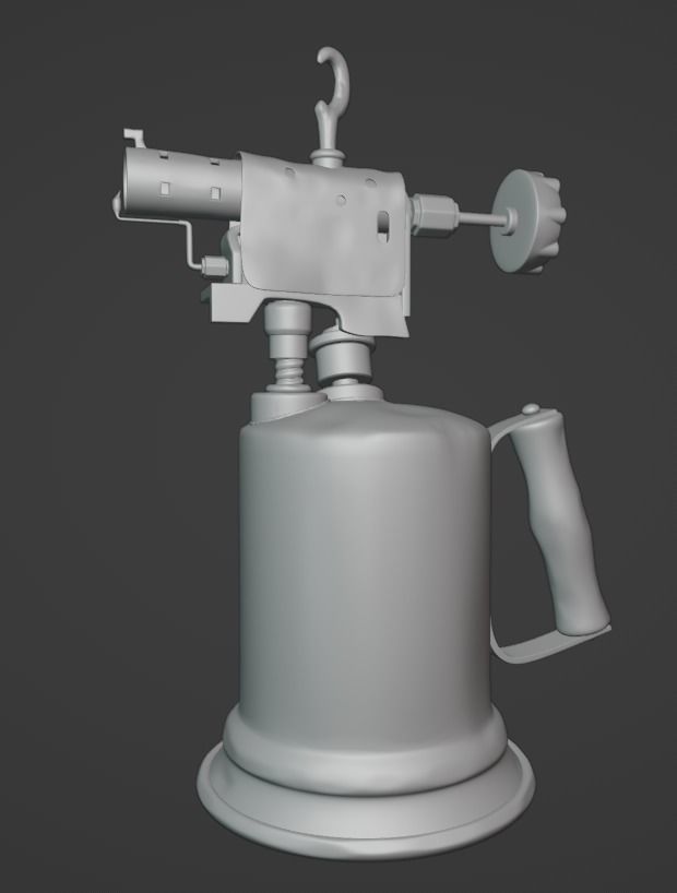 Torch gas lighter Low-poly 3D model_21