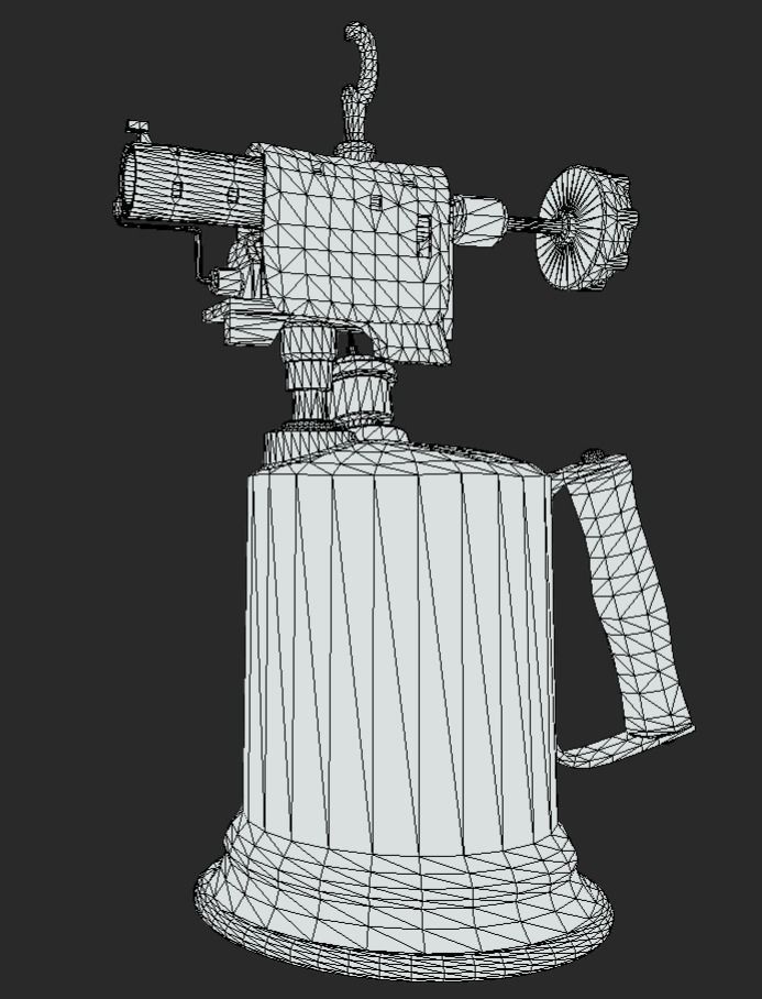 Torch gas lighter Low-poly 3D model_11