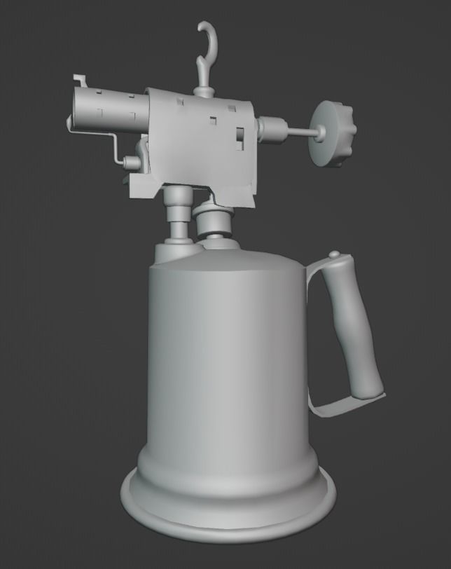 Torch gas lighter Low-poly 3D model_22
