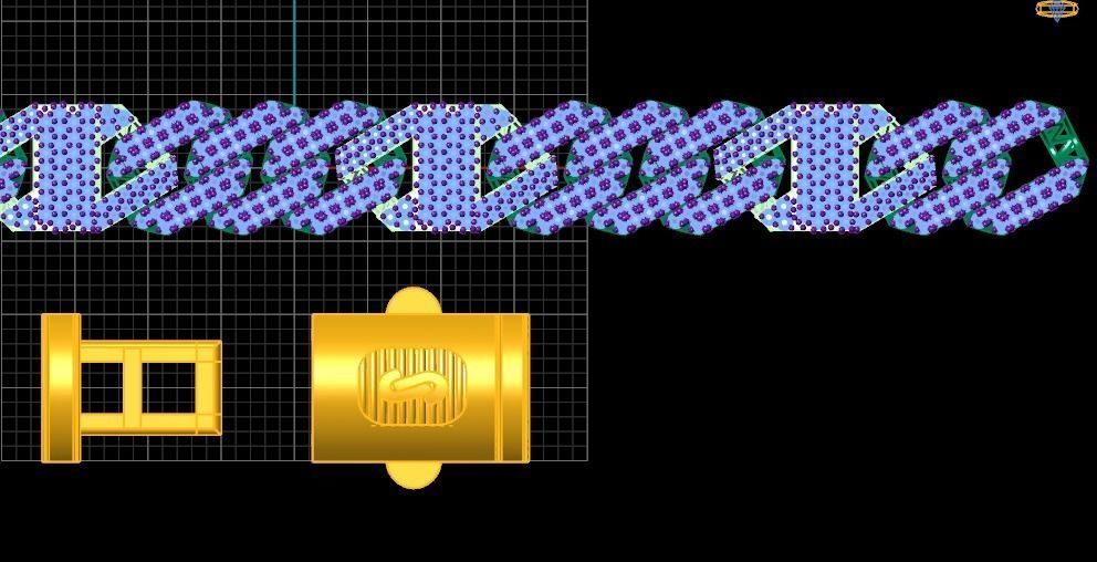 cuban chain luxury   3D print model_2