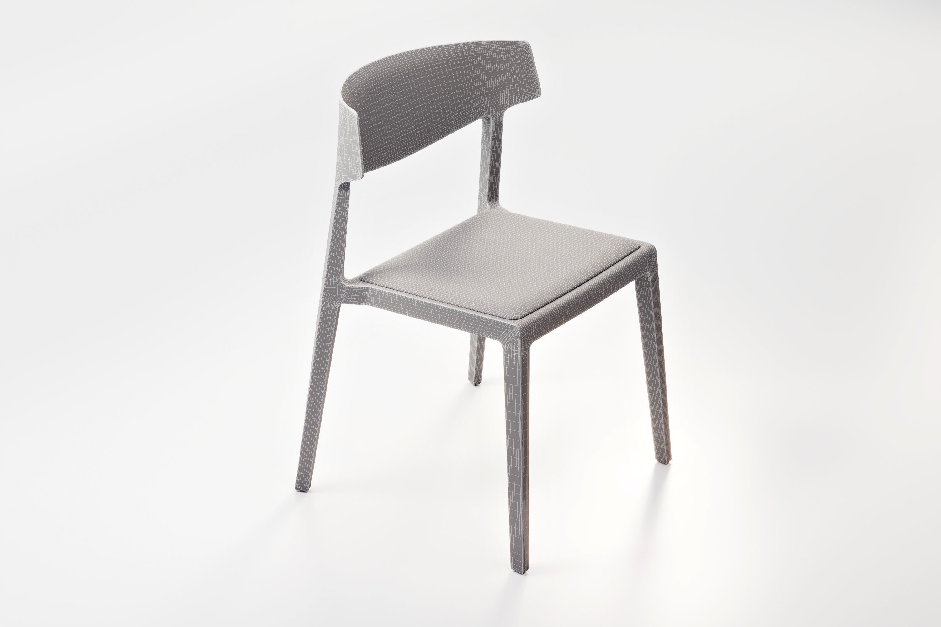 Actiu Wing Stackable Chair - Vintage Style for Collective Spaces 3D model_6