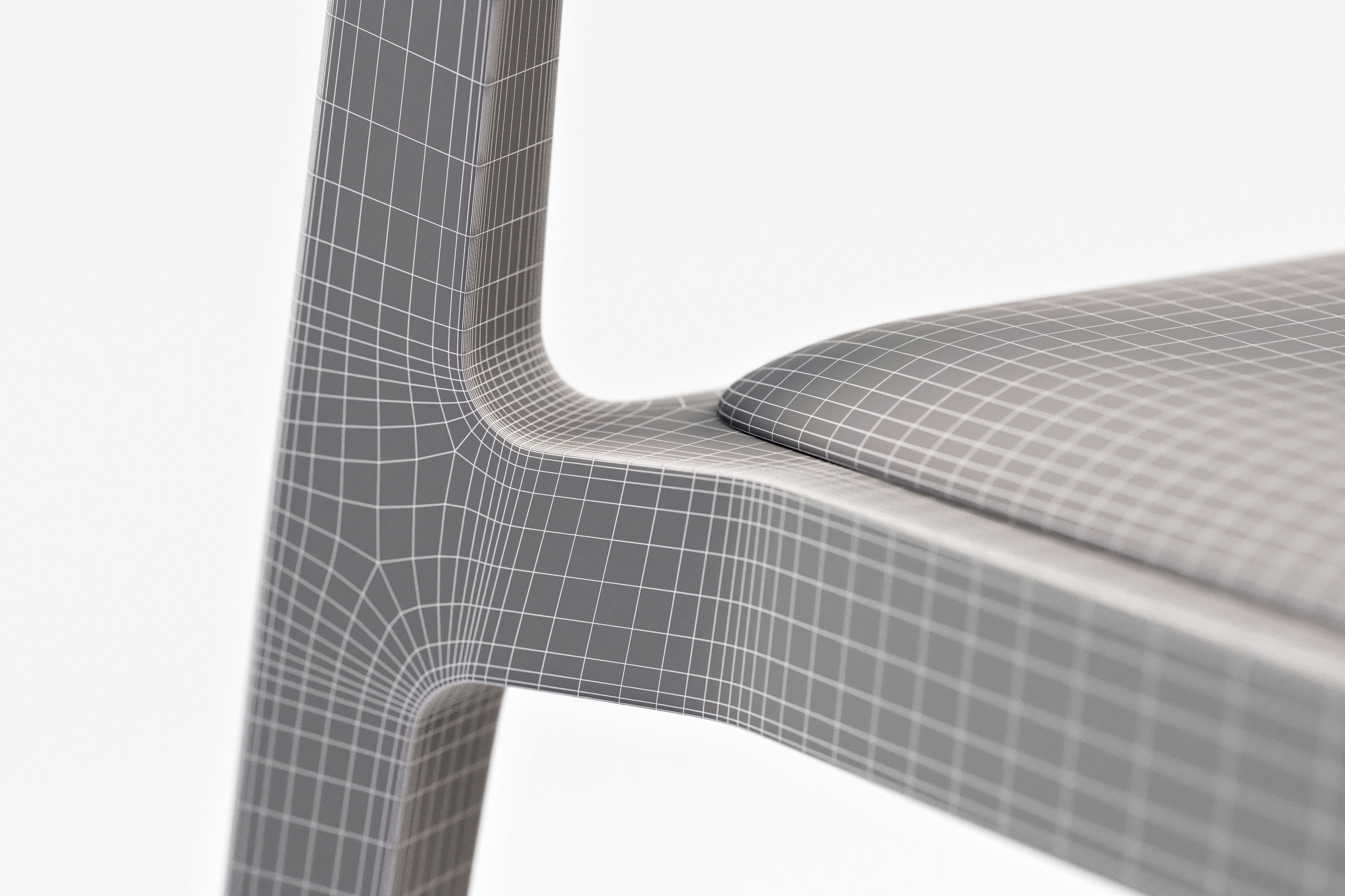 Actiu Wing Stackable Chair - Vintage Style for Collective Spaces 3D model_7