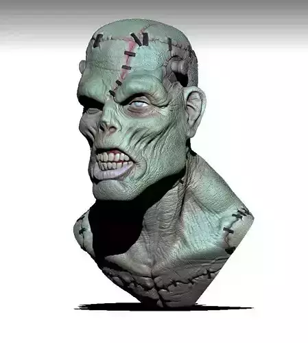 Frankenstein wall statue