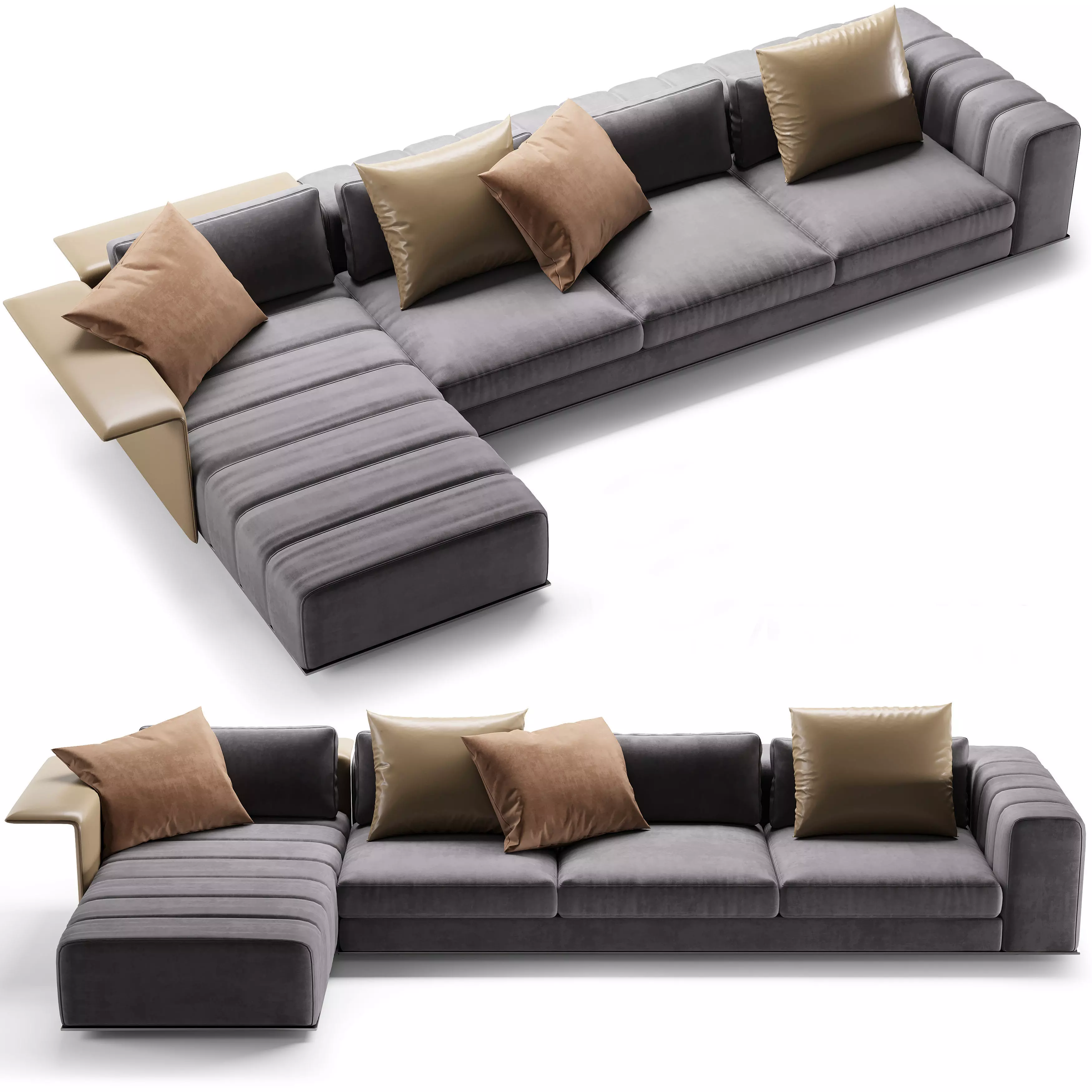 Minotti Sofa Low-poly 3D model