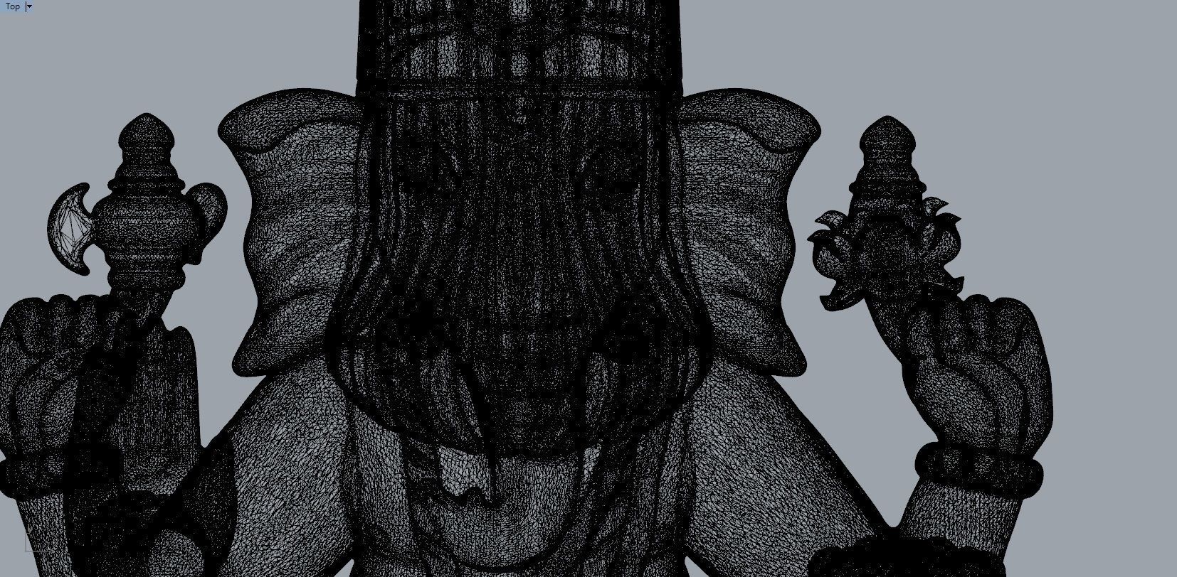 VINAYAGAR 3D golden statue of deity 3D print model_2