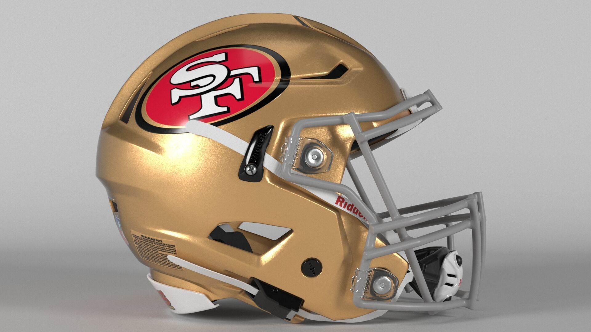 49ERS SAN FRANCISCO Helmet Football NFC West PBR updated 2025 3D model_1