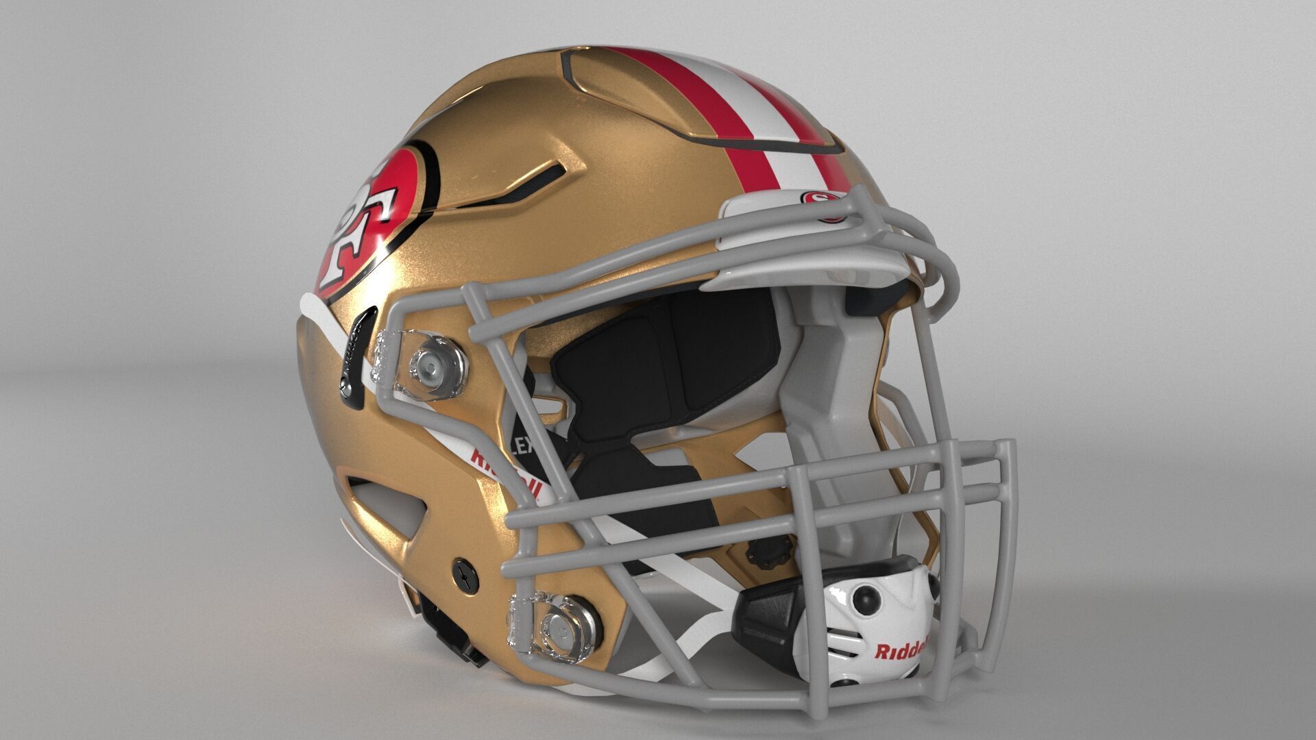 49ERS SAN FRANCISCO Helmet Football NFC West PBR updated 2025 3D model_3