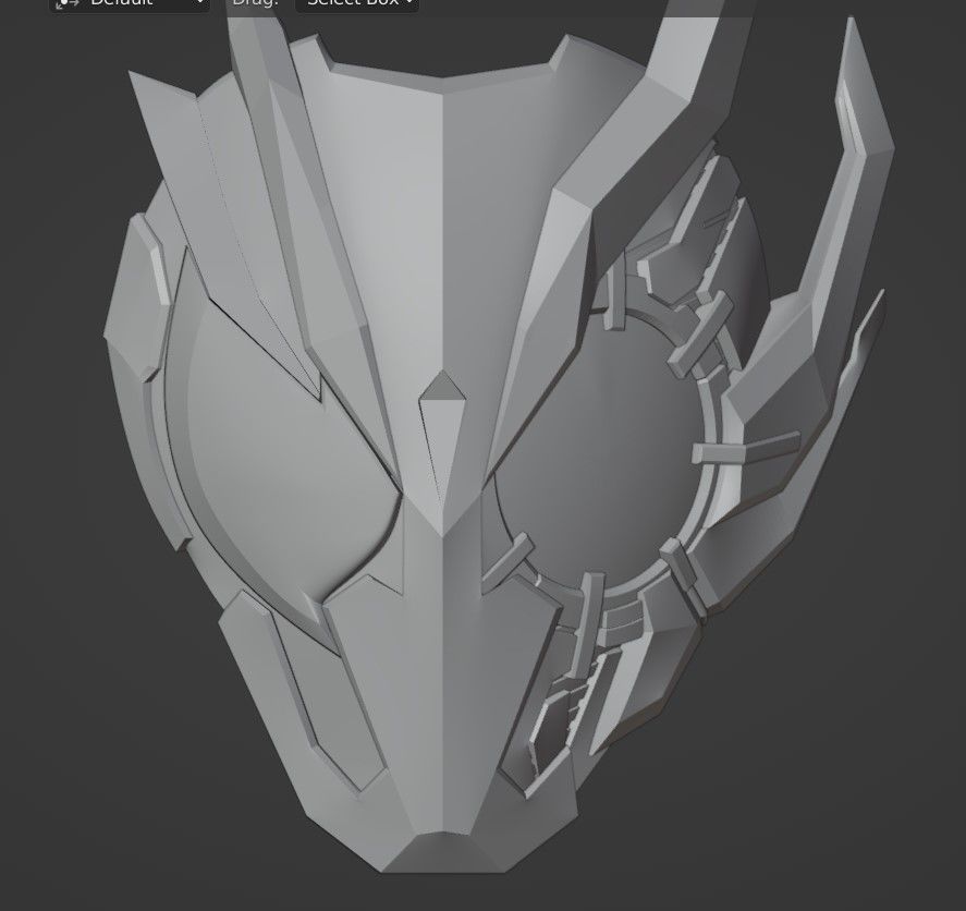 Kamen rider 01 Ark one 3D printable mask 3D print model_9
