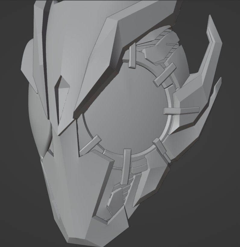 Kamen rider 01 Ark one 3D printable mask 3D print model_10