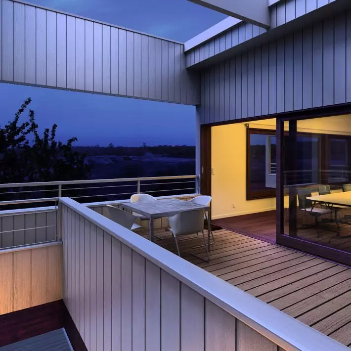 Outdoor Patio With A Table And Chairs 3D model_0