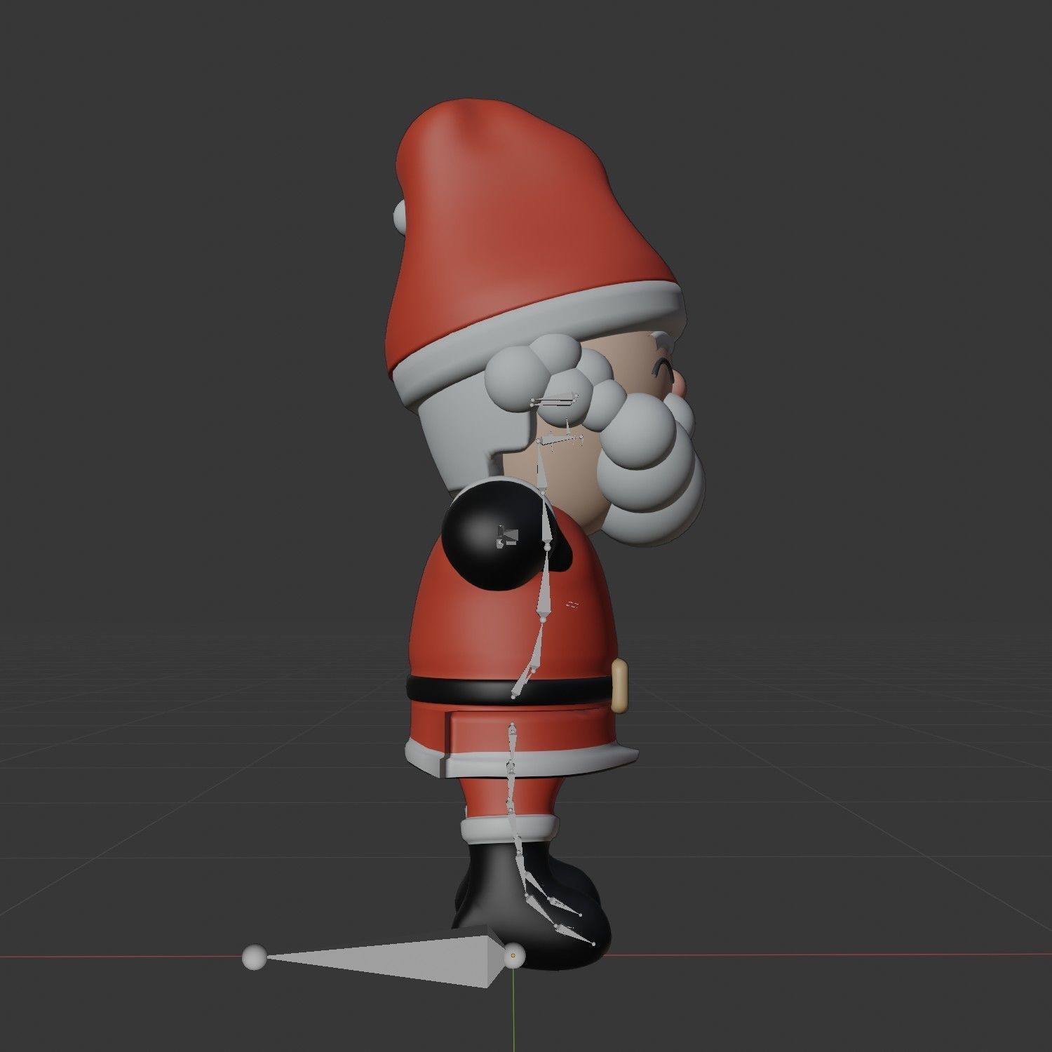 Christmas Santa Claus Cartoon Character Design Model With Rigged 3D model_2