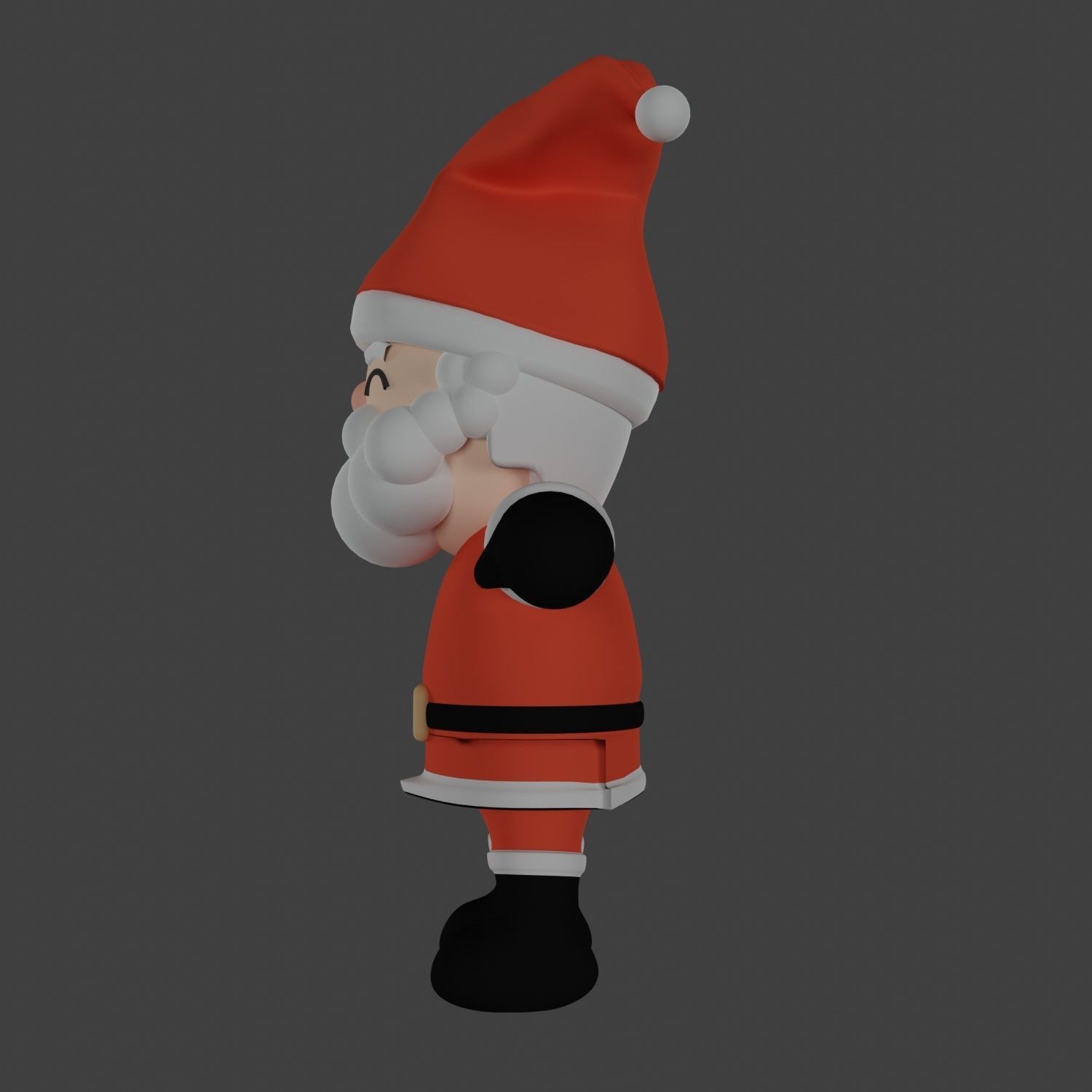 Christmas Santa Claus Cartoon Character Design Model With Rigged 3D model_9