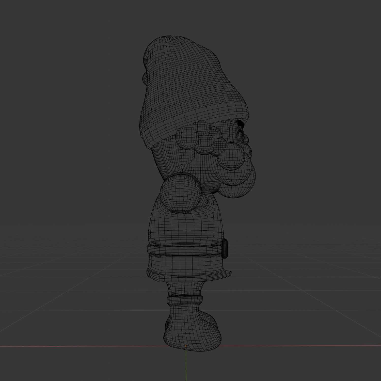 Christmas Santa Claus Cartoon Character Design Model With Rigged 3D model_3