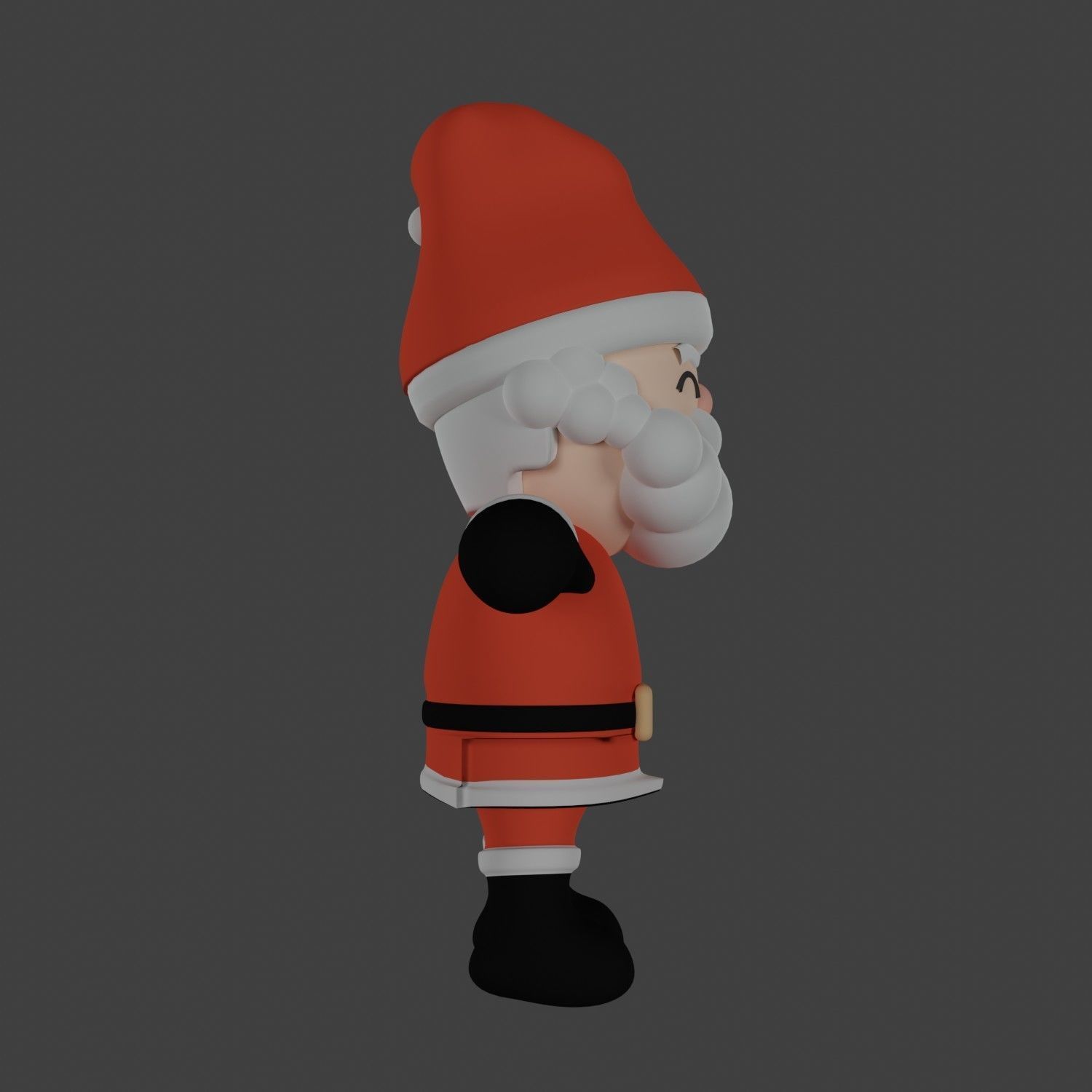 Christmas Santa Claus Cartoon Character Design Model With Rigged 3D model_1