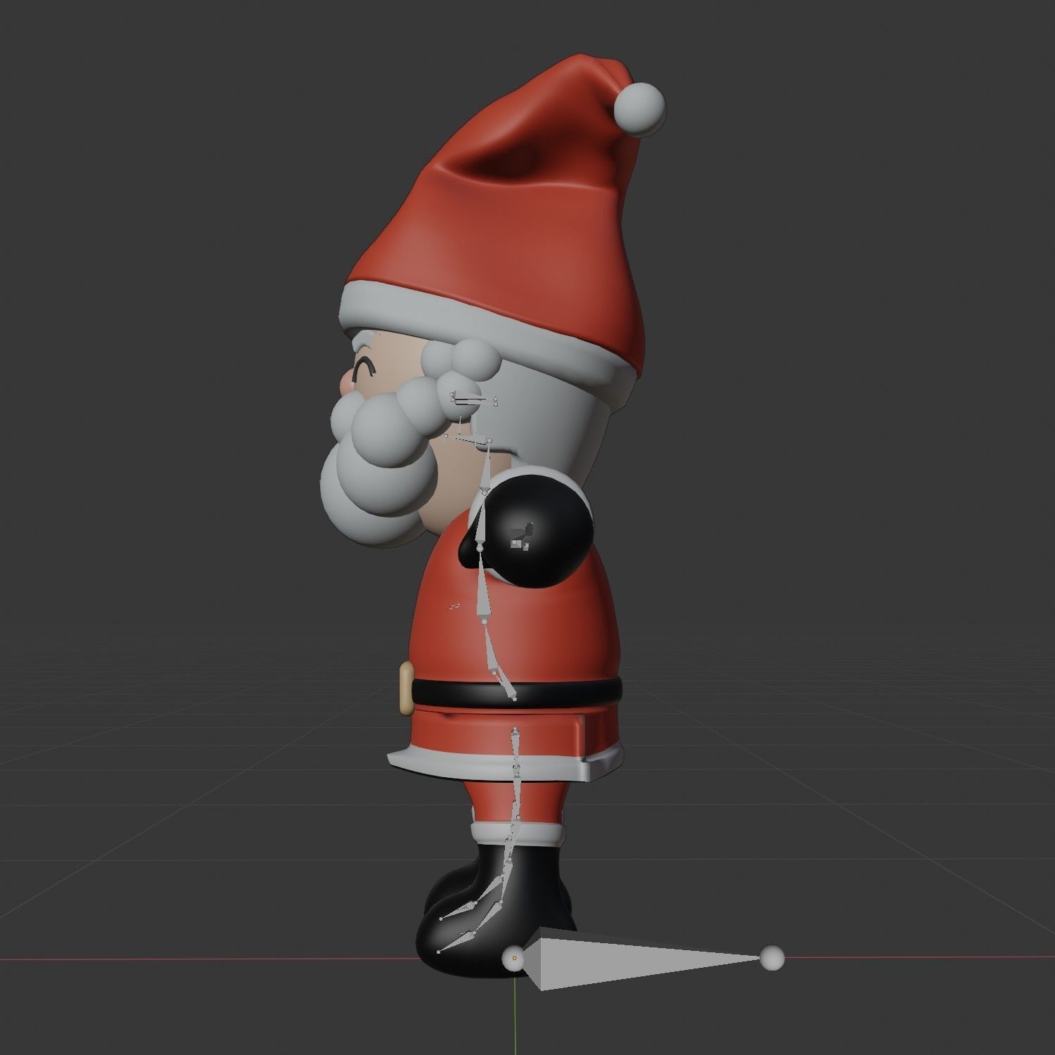 Christmas Santa Claus Cartoon Character Design Model With Rigged 3D model_10