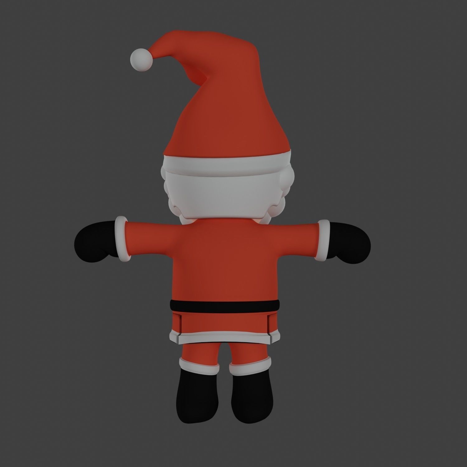 Christmas Santa Claus Cartoon Character Design Model With Rigged 3D model_12